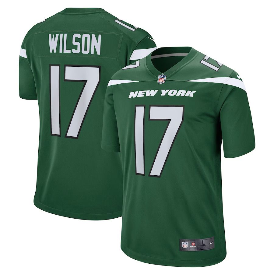 Men New York Jets #17 Garrett Wilson Nike Green Player Game NFL Jersey